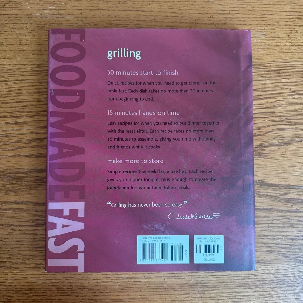 Williams-Sonoma Grilling Food Made Fast‎ Cookbook BBQ Recipes